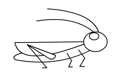 儿童简笔画蝗虫的画法