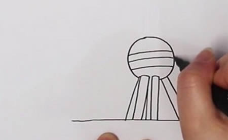 上海东方明珠简笔画