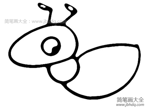 蚂蚁简笔画画法