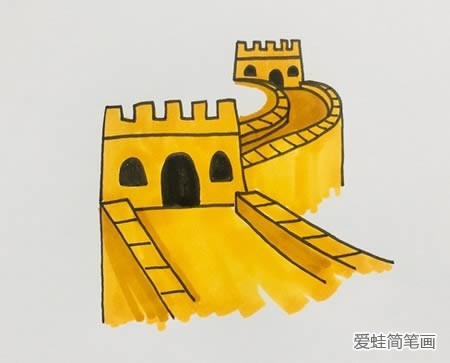 中国万里长城的简笔画