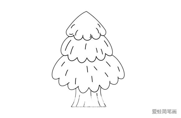 漂亮松树简笔画