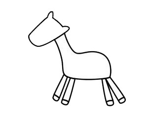 最简单马的简笔画
