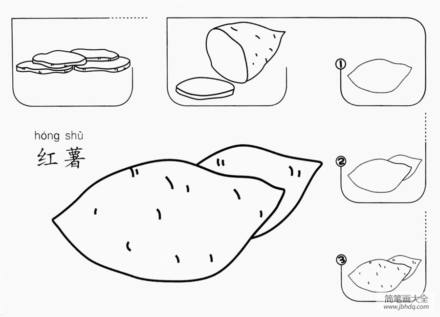 红薯怎么画