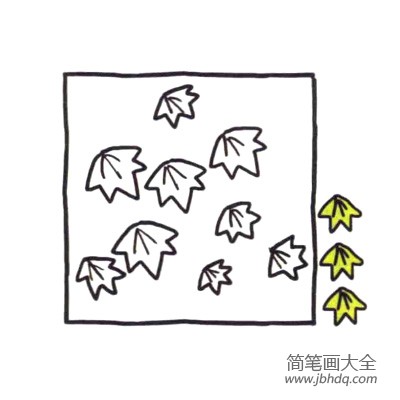 四步画出可爱简笔画 爬山虎爬呀爬