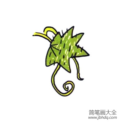 四步画出可爱简笔画 爬山虎爬呀爬