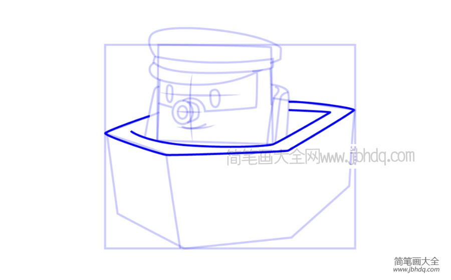 步骤五：勾画船檐部分