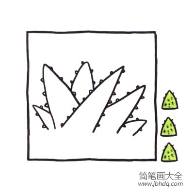 四步画出可爱简笔画 防辐射小能手芦荟