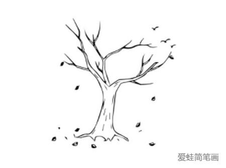 枯树的简笔画