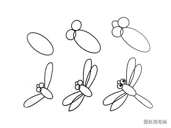 蜻蜓简笔画