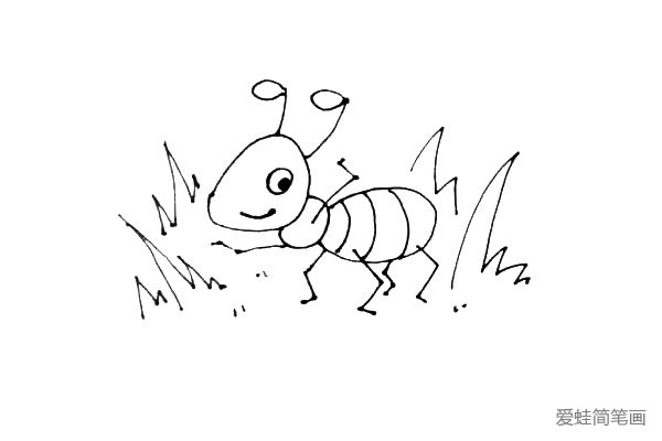 卡通蚂蚁简笔画