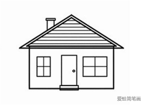 漂亮小房子简笔画