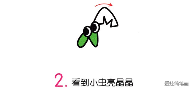 绿色的螳螂简笔画