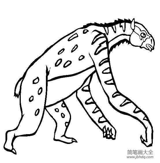 史前动物 砂犷兽简笔画图片