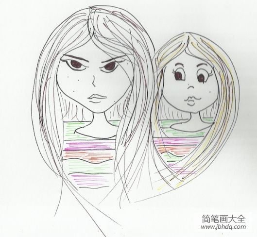 三八妇女节送给妈妈的画作品之我们俩