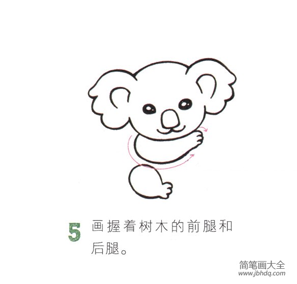 简单的动物简笔画 树袋熊