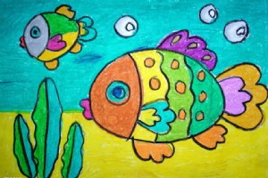 可爱卡通鱼简笔画 卡通鱼图片简笔画