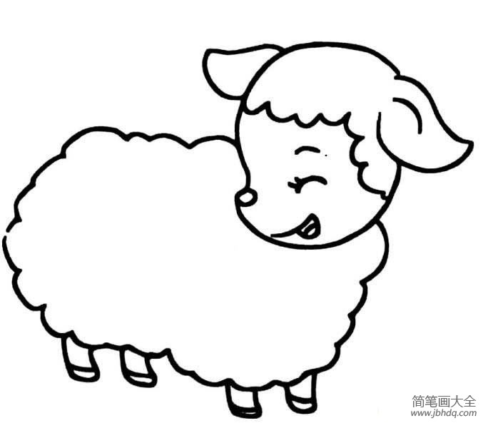 小羊的简笔画图片