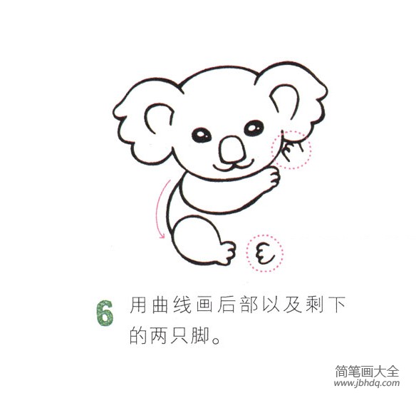 简单的动物简笔画 树袋熊