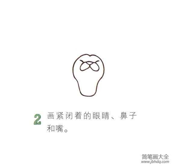 简单的动物简笔画 狮子