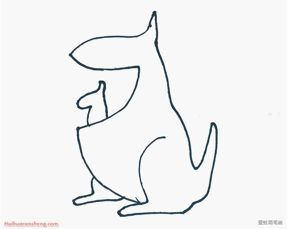 袋鼠简笔画