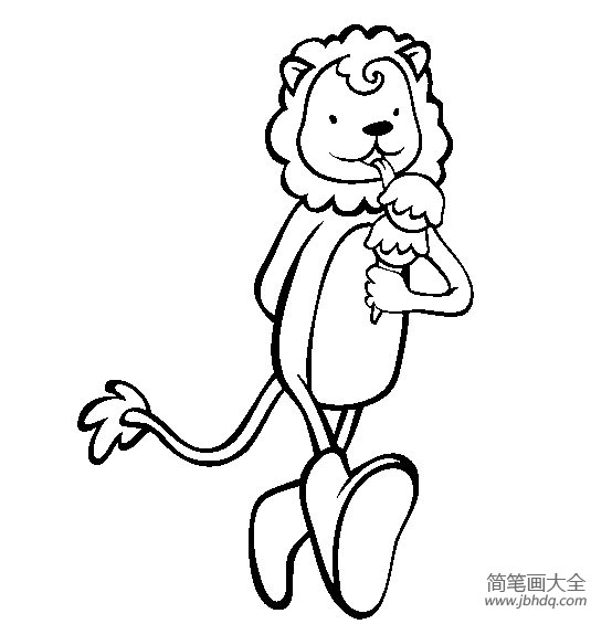 动物简笔画 卡通狮子简笔画图片