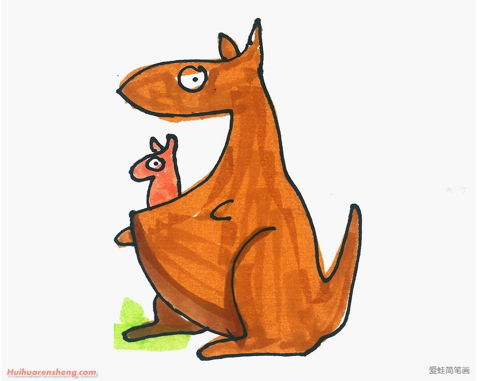袋鼠简笔画