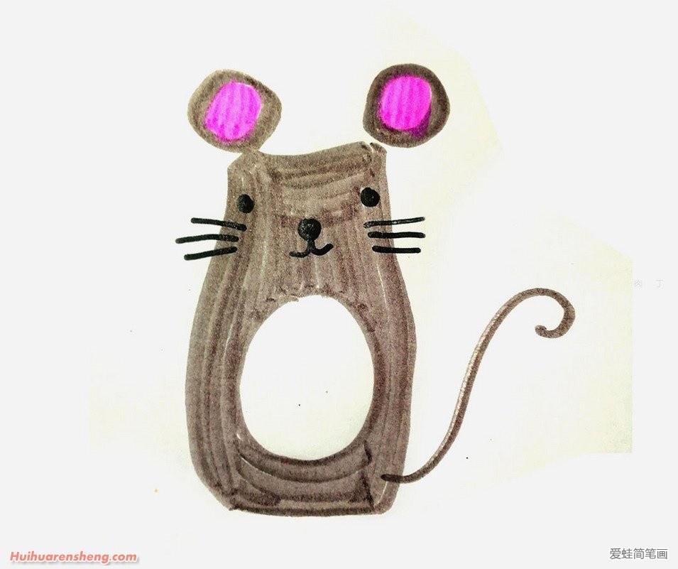小鼹鼠简笔画