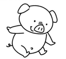 动物简笔画猪 幼儿简笔画动物
