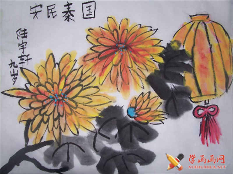 查看原始大图 儿童画菊花(1)