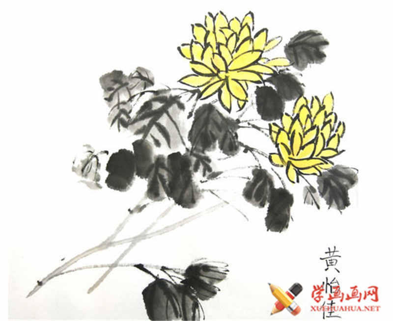 儿童中国画菊花(1)