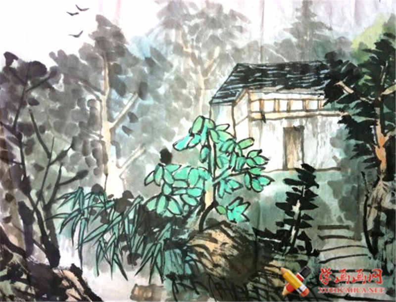 查看原始大图 儿童中国画江南林间(1)