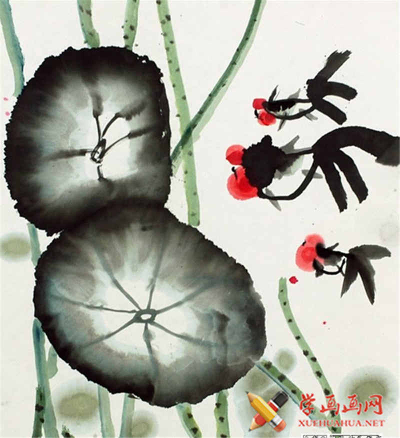 查看原始大图 儿童中国画荷花池(1)