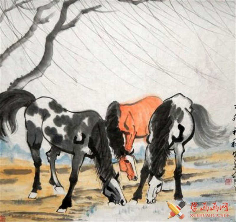 查看原始大图 马儿中国画作品(1)