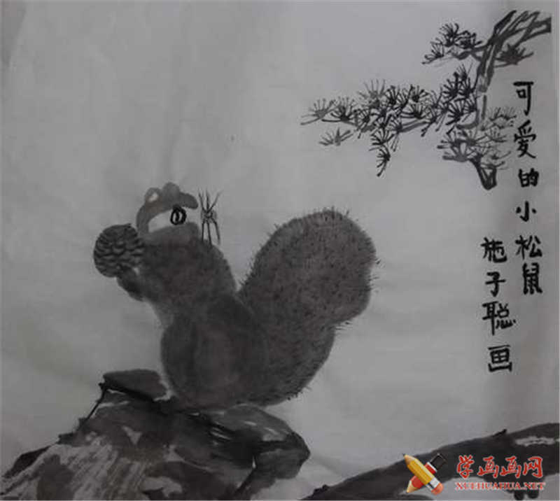 中国画小松鼠(1)