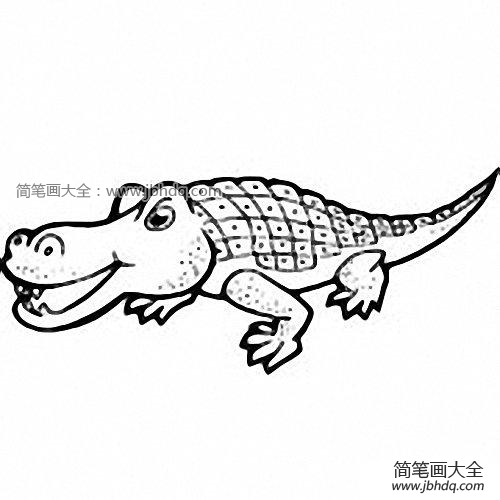 鳄鱼简笔画图片