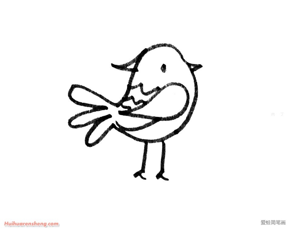 快乐的小鸟简笔画