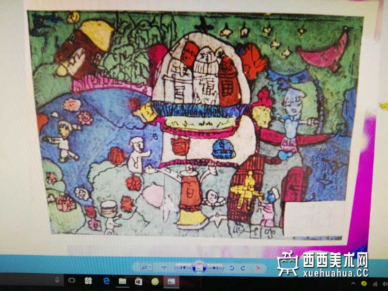 三等奖小学生获奖科幻画《智能学校》欣赏(1)