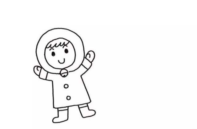 堆雪人的小女孩彩色画法教程【彩色】(3)