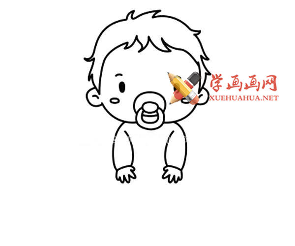 彩色婴儿的简笔画画法教程赏析(4)
