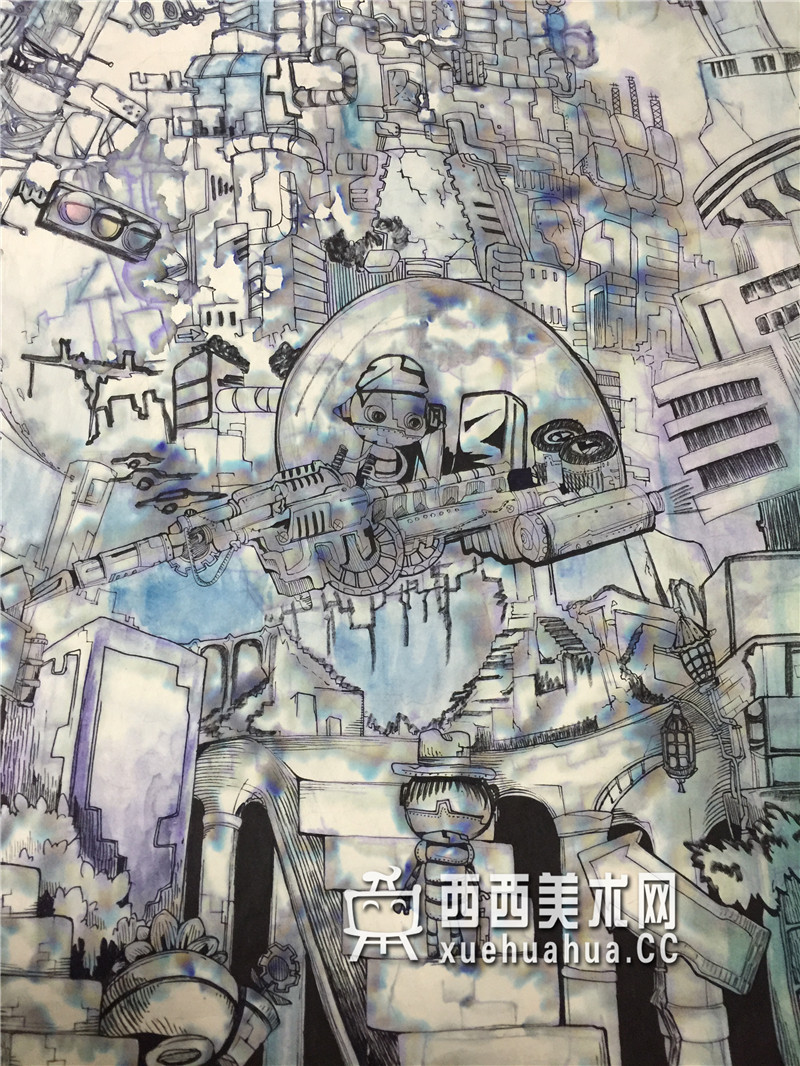 中学生获奖科幻画《未来》赏析(1)