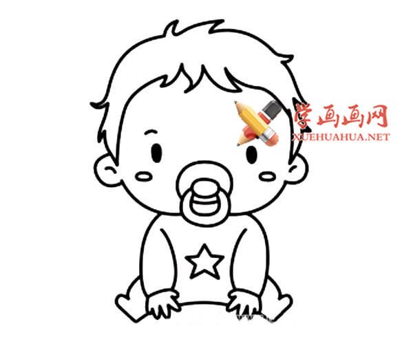 彩色婴儿的简笔画画法教程赏析(5)