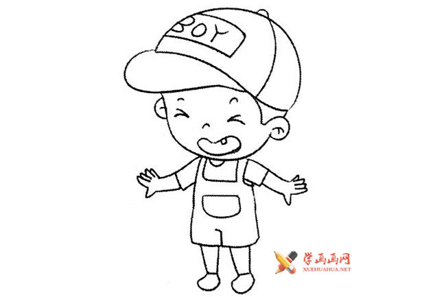 小男孩的简笔画画法图片大全(9)