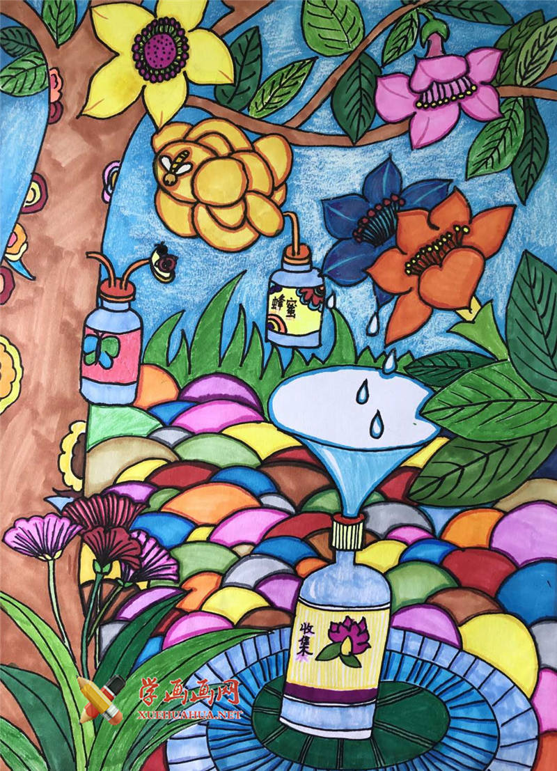 查看原始大图 三等奖小学生科幻画赏析《天然之食》(1)