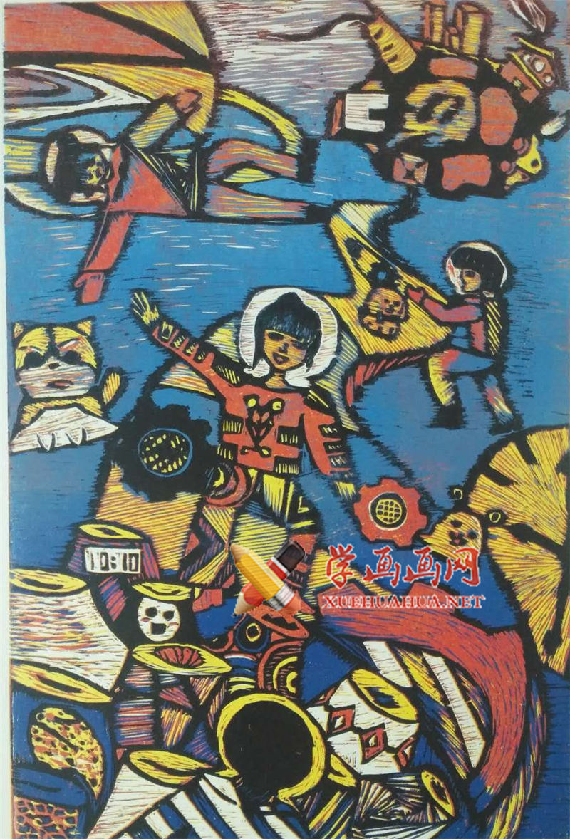 查看原始大图 二等奖科幻画:《新的家园》(1)