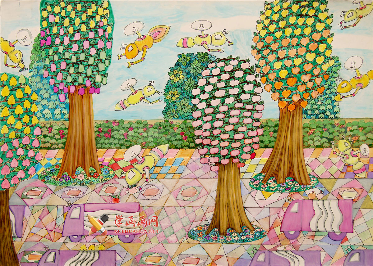 查看原始大图 少年儿童科学幻想绘画(1)