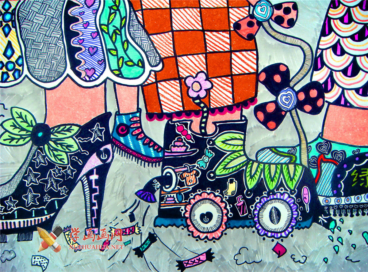 查看原始大图 三等奖科幻画作品《能清洁路面的鞋》赏析(1)