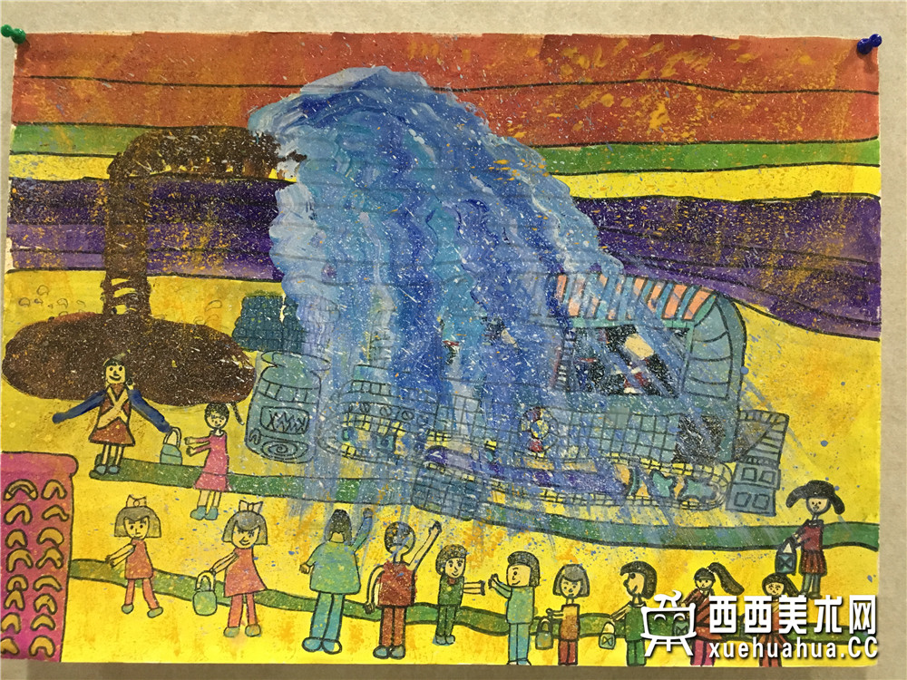 查看原始大图 三等奖小学生获奖科幻画《沙漠的水》赏析(1)