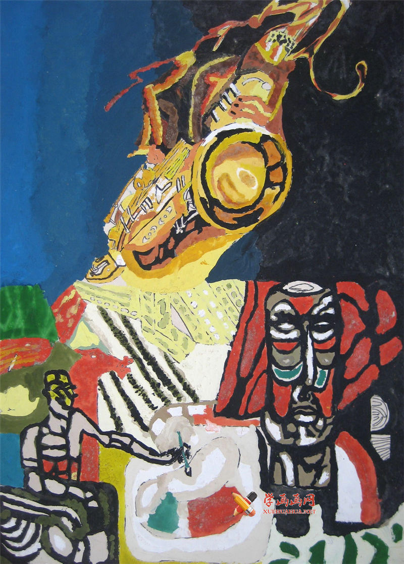 查看原始大图 获奖中学生科幻画作品《未来人类 》 (1)