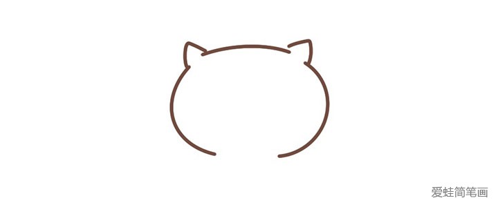 2.接着画圆圆的脑袋。