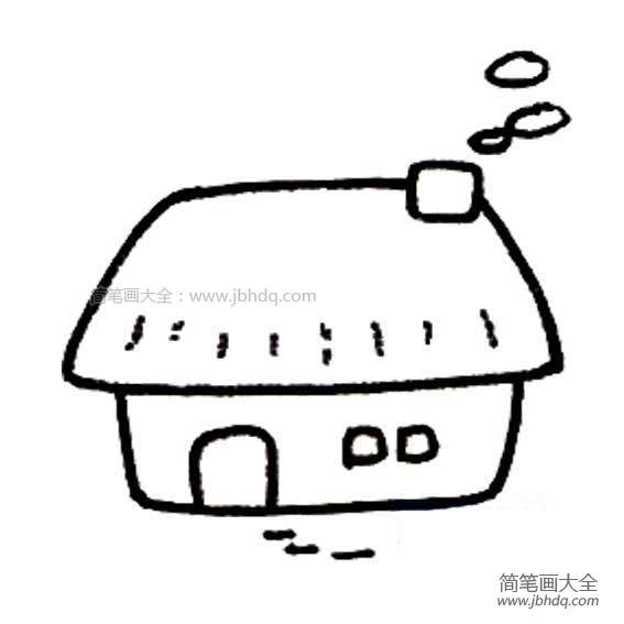 乡村小房子简笔画